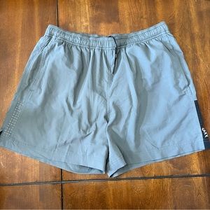 Saxx Men's Athletic Shorts in Light Gray with Black Trim